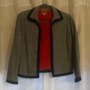 Tory Burch Blue Women's Jacket with Navy Trim